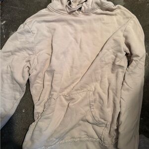 Cream Hoodie with Front Pocket